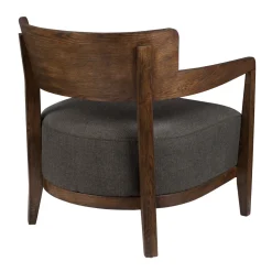 Houten fauteuil retro design - Dutchbone Duran