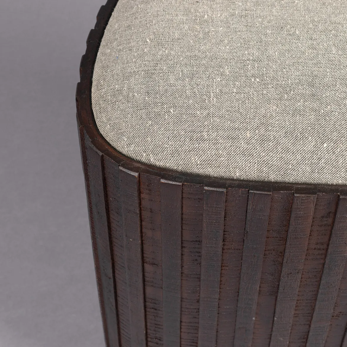 Houten hocker met opbergruimte - Dutchbone Bay Low
