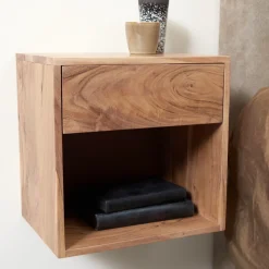 Houten nachtkastje hangend - Bodio Benson
