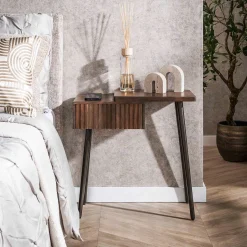 Houten nachtkastje met lade - Giani Carve