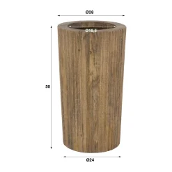 Houten paraplubak met golvend patroon - Giani Wave