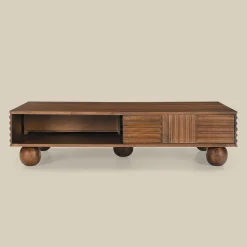 Houten salontafel met houtsnijwerk - Bodio Yemi