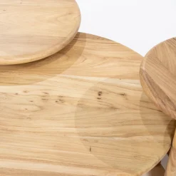 Houten salontafel rond - By-Boo Leoti