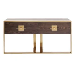 Houten sidetable met messing - Kare Design Osaka