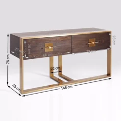 Houten sidetable met messing - Kare Design Osaka