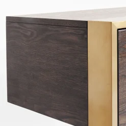 Houten sidetable met messing - Kare Design Osaka