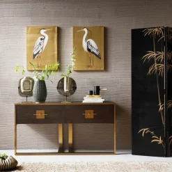 Houten sidetable met messing - Kare Design Osaka