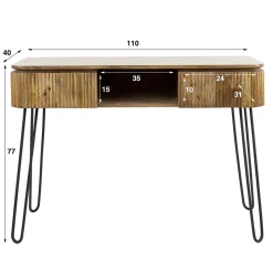 Houten sidetable met ribbels - Giani Wave