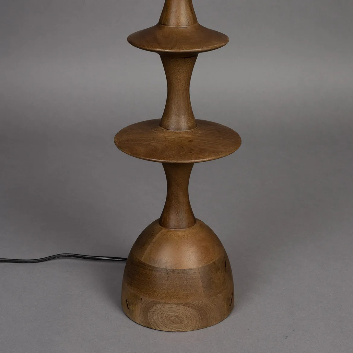 Houten tafellamp walnoot - Dutchbone Cath Walnut