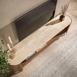 Houten TV-meubel met keramiek blad - Giani Arcus