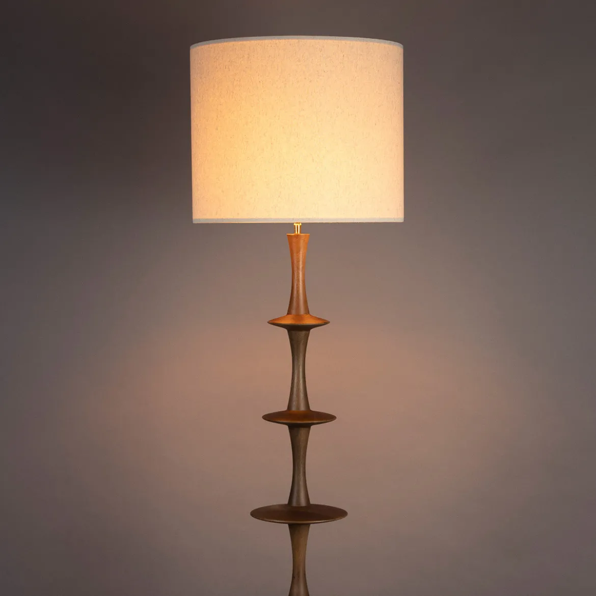 Houten vloerlamp walnoot - Dutchbone Cath Walnut