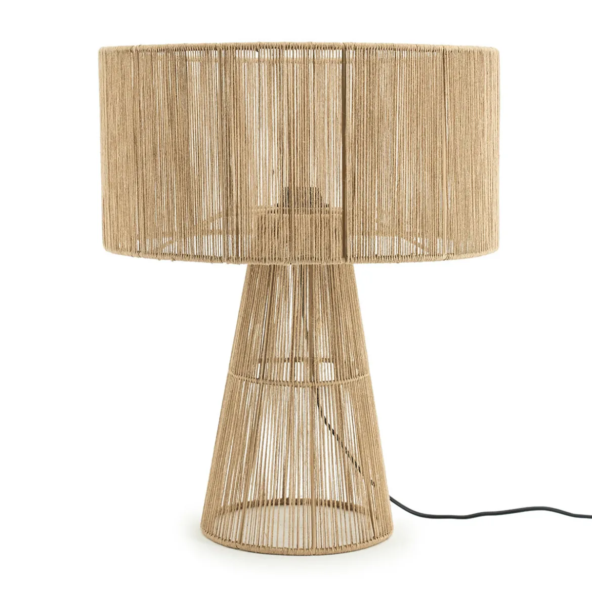 Ibiza tafellamp beige touw - By-Boo Oshu