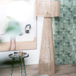 Ibiza vloerlamp beige touw - By-Boo Oshu