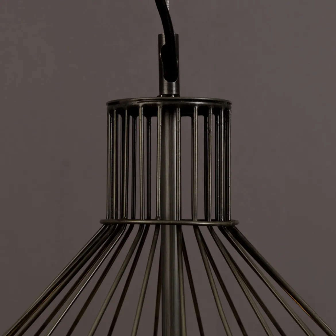 IJzeren hanglamp gaas - Dutchbone Jim Tall