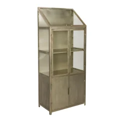 IJzeren vitrinekast vintage goud - Dutchbone Monviso