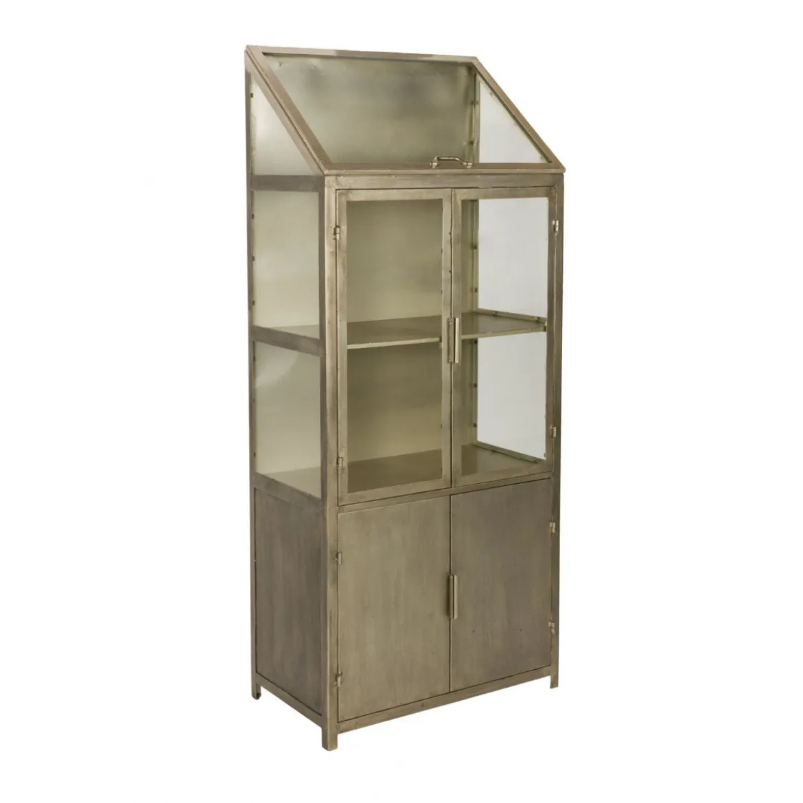 IJzeren vitrinekast vintage goud - Dutchbone Monviso