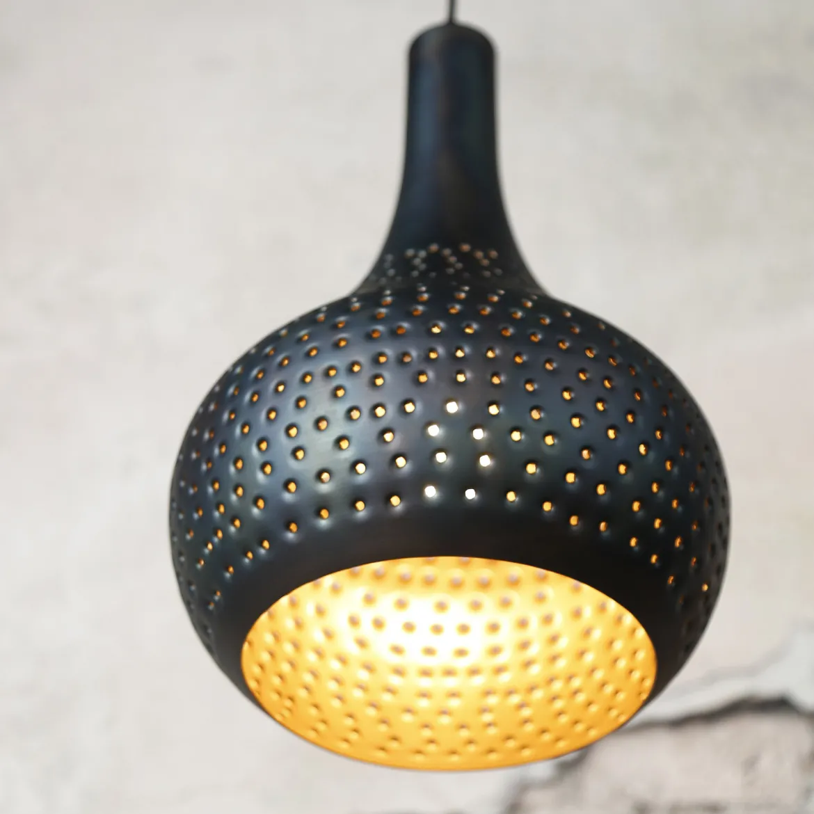 Industriele zwartbruine hanglamp - Santa Punch