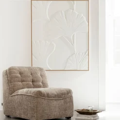 Jute schilderij 3D bladeren - Must Living Indian Banana Leaf