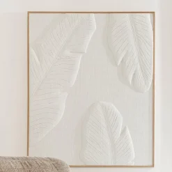 Jute schilderij 3D bladeren - Must Living Indian Banana Leaf