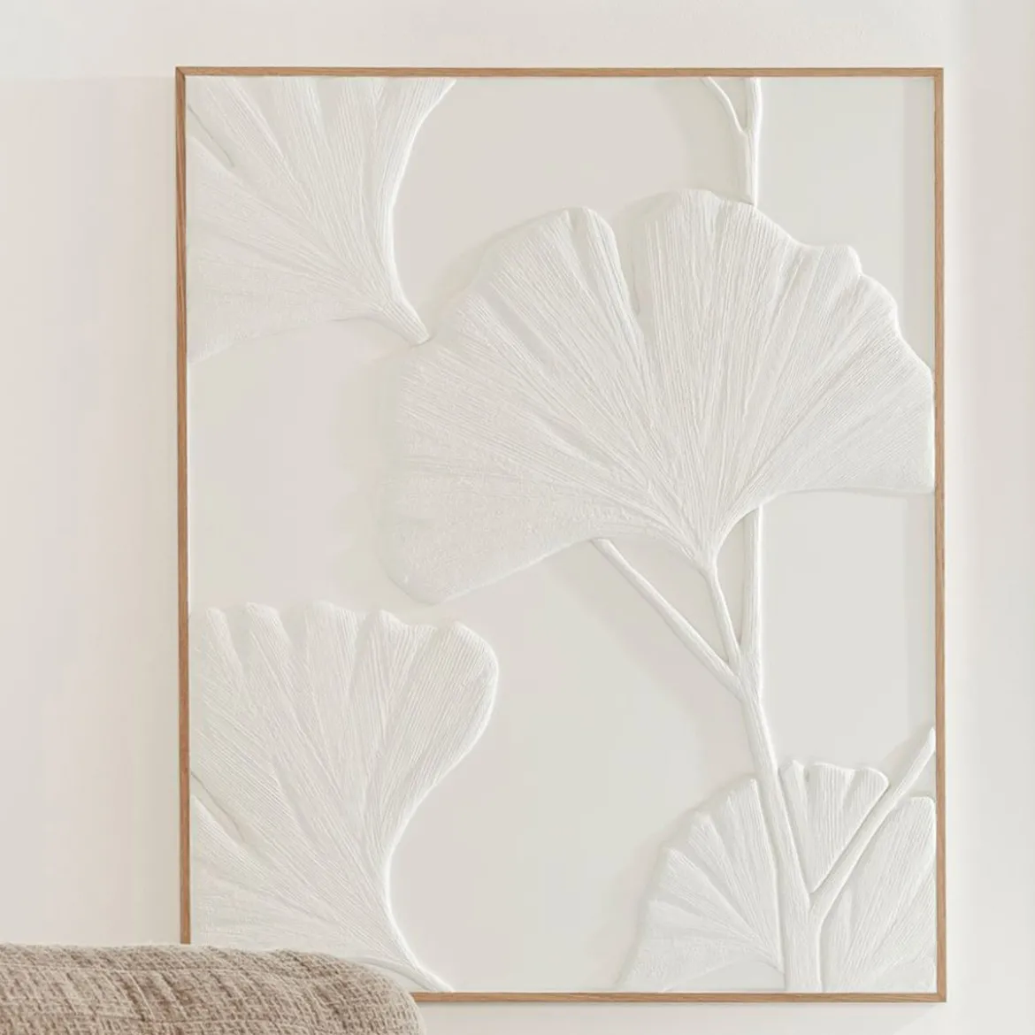 Jute wandpaneel 3D bladeren - Must Living Japanese Ginko Leaf
