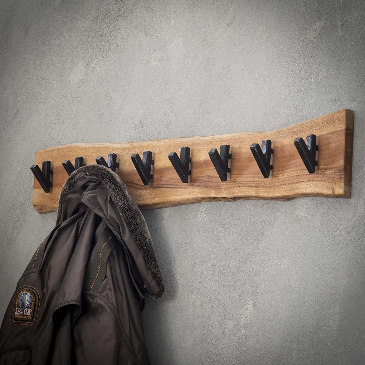Kapstok boomstam plank acaciahout - Santa Poca Edge