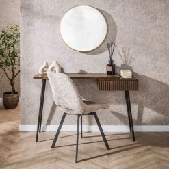 Kaptafel met een lade en metaal frame - Giani Carve