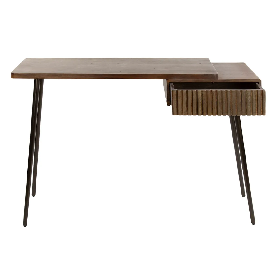 Kaptafel met een lade en metaal frame - Giani Carve