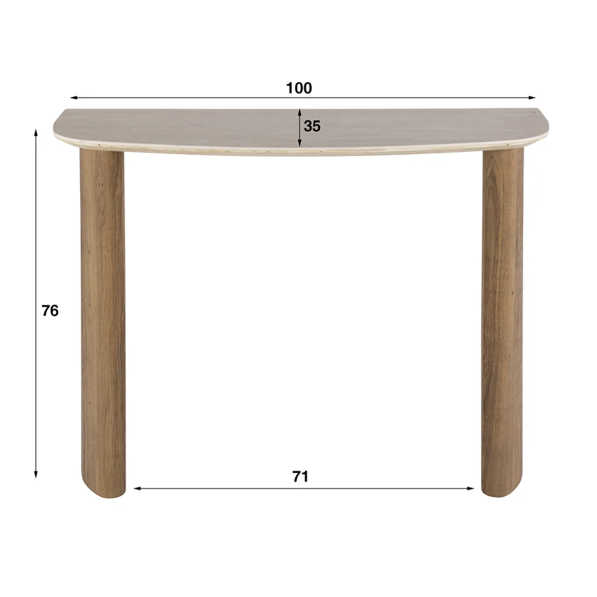 Keramieke kaptafel met organische poot - Giani Romano