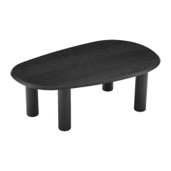 Kiezelvorm salontafel zwart eiken - Bodio Cobble