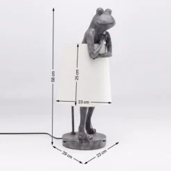 Kikkerfiguur tafellamp grijs - Kare Design Frog Grey