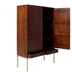 Kledingkast mangohout messing - Kare Design Muskat