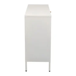 Klepdeuren kast off white met ribbelglas - Kare Design Naxos