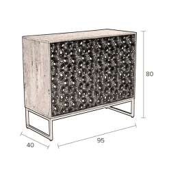 Kleurrijk dressoir mangohout - Dutchbone Meena