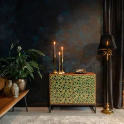 Kleurrijk dressoir mangohout - Dutchbone Meena