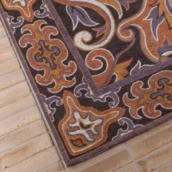 Kleurrijk vloerkleed met paars - Dutchbone Bashmira