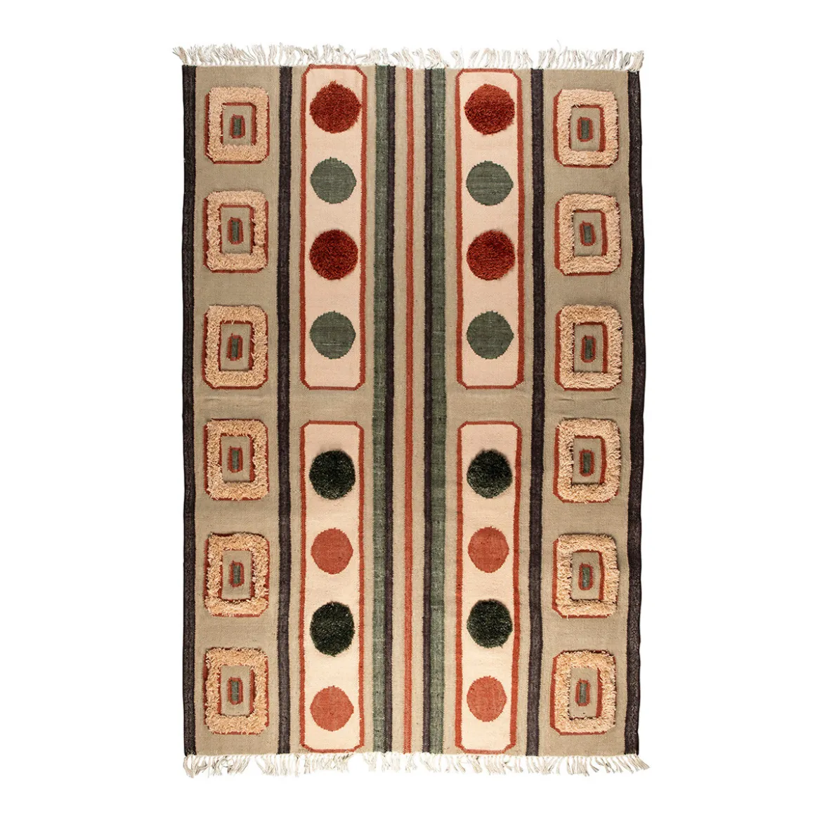Kleurrijk vloerkleed retro - Dutchbone Haydon