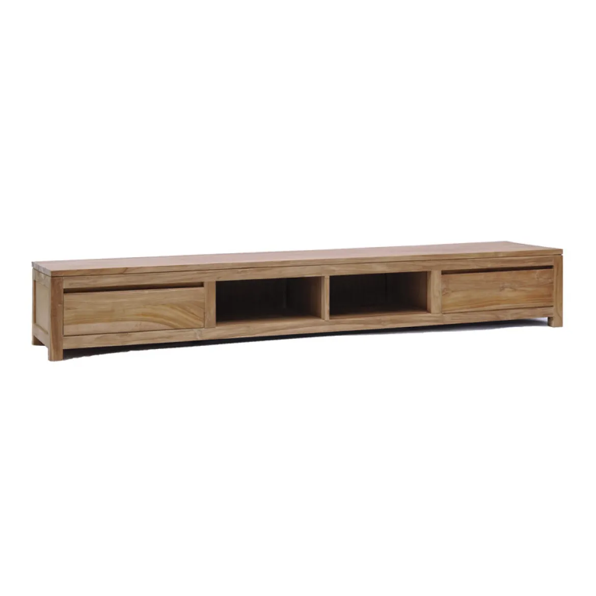 Laag tv-meubel teak - 2 lades - 240cm - Tower Living Corona