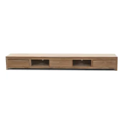 Laag tv-meubel teak - 3 lades - 300cm - Tower Living Corona