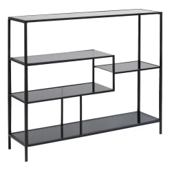 Laag wandrek staal met glas - Kare Design Loft