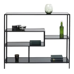 Laag wandrek staal met glas - Kare Design Loft