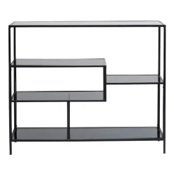 Laag wandrek staal met glas - Kare Design Loft