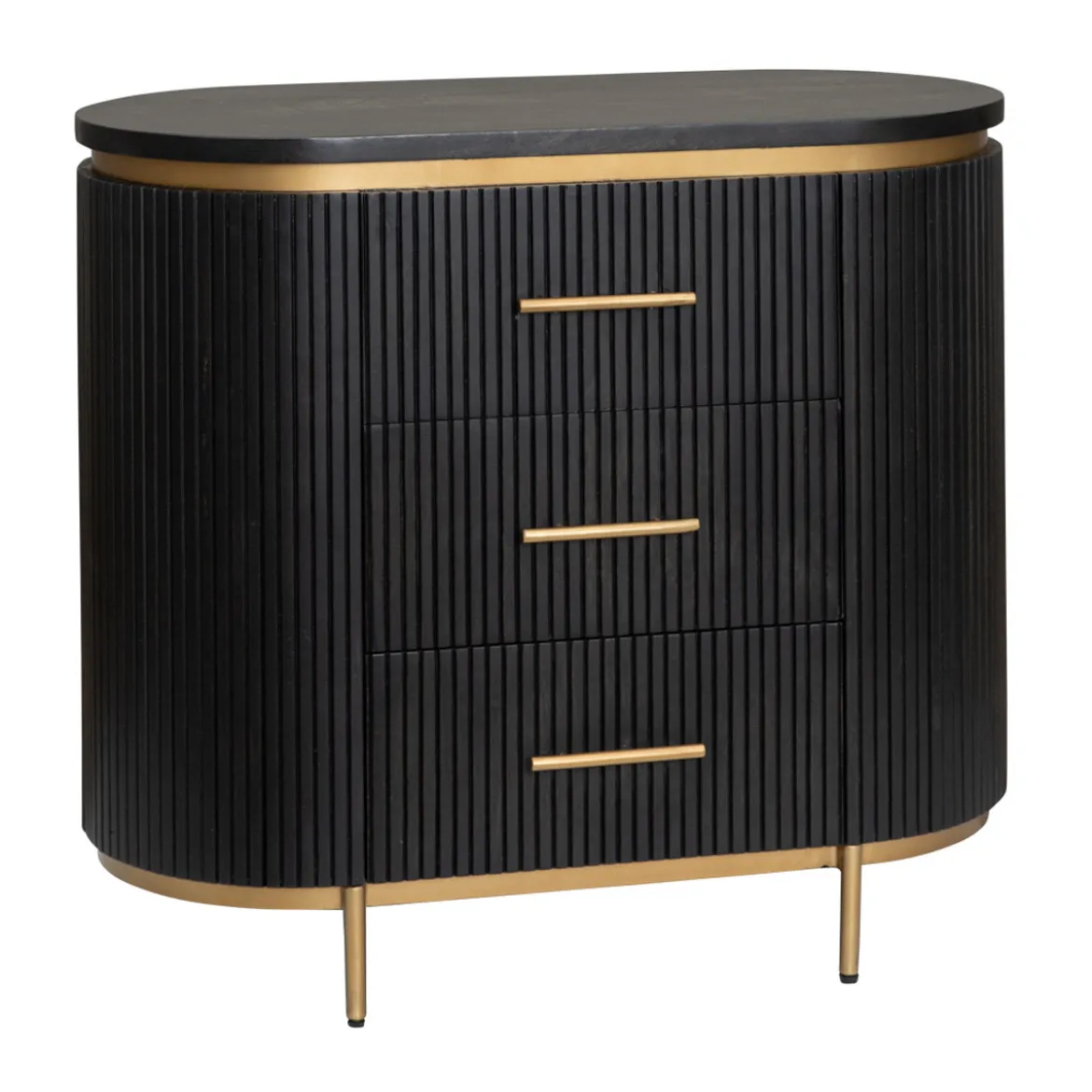 Ladenkast ovaal met messing - Tower Living Rivello