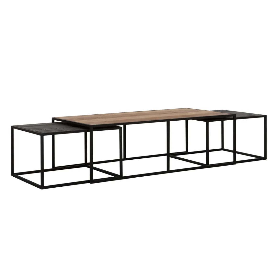 Lange salontafel set teakhout - DTP Home Cosmo