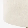 Linnen vloerlamp mangohouten voet - By-Boo Rine