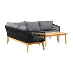 Loungeset hoek met acaciahouten tafel - Lavis Chania