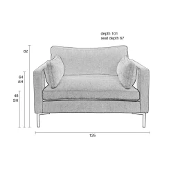 Loveseat fauteuil - Zuiver Summer