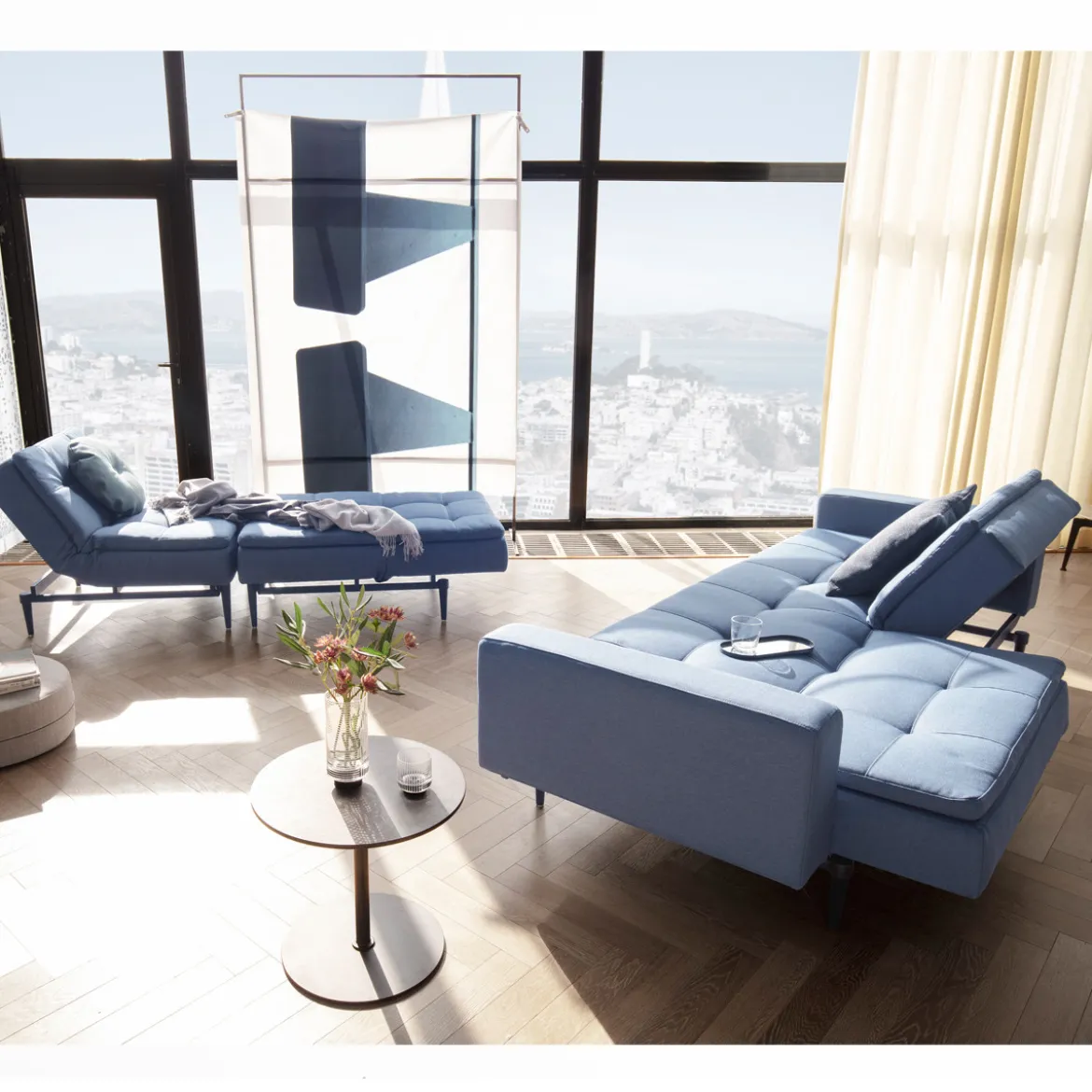 Luxe design slaapbank met armleuningen - Innovation Living Dublexo Arm