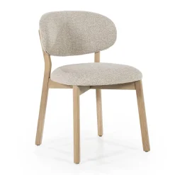 Luxe eetkamerstoel eiken en stof - Eleonora Mikky