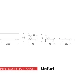 Luxe slaapbank retro design - Innovation Living Unfurl