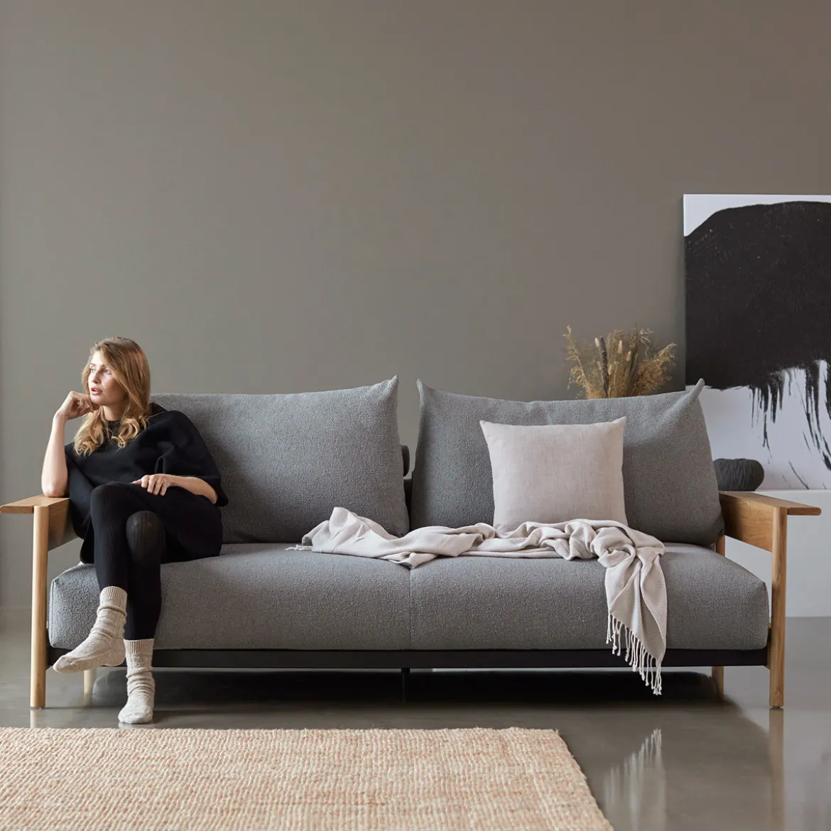 Luxe slaapbank Scandinavisch - Innovation Living Malloy Wood